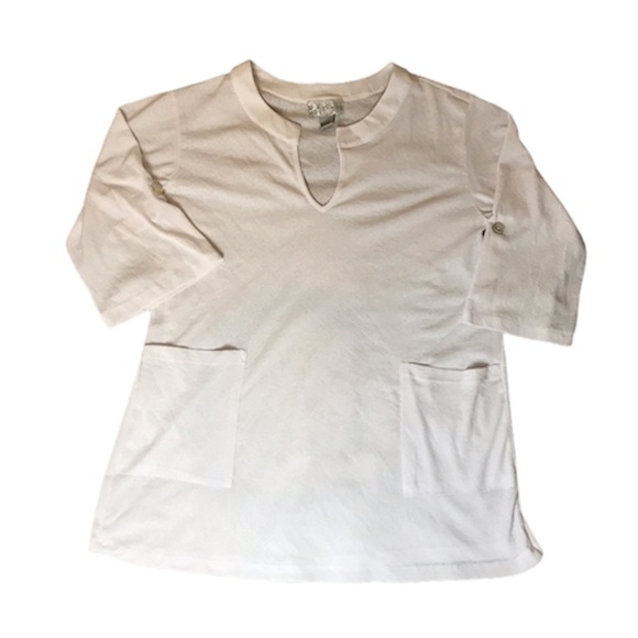 J Valdi White V-Neck Swim Cover-Up  Dress - Picture 1 of 6